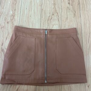 Free People Leather Mini Skirt